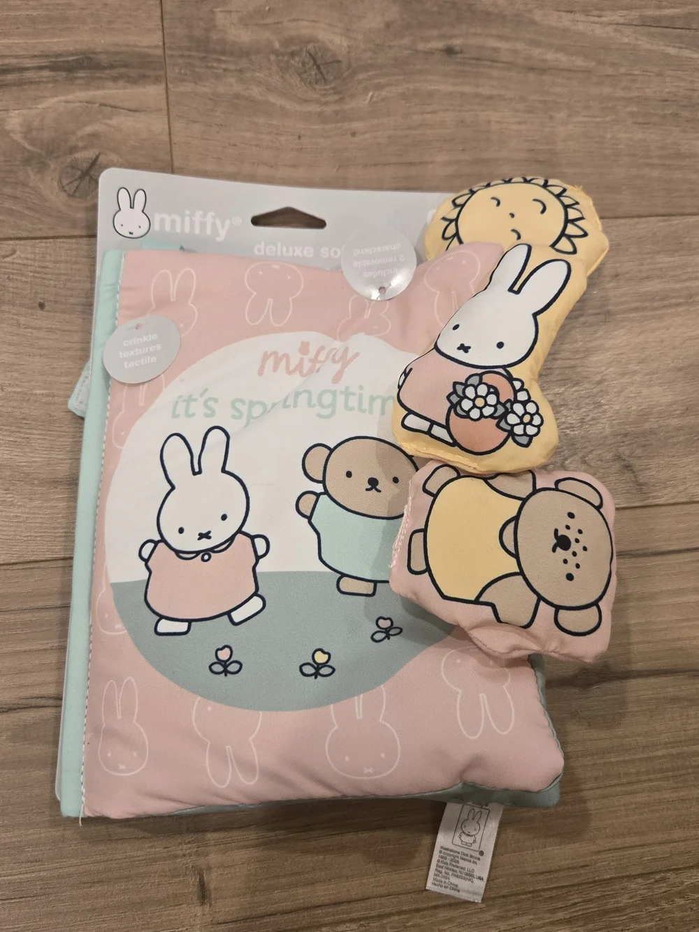 NWT Miffy Spring Deluxe Baby Soft Book Sensory Toy Miffy & Boris